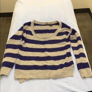 Striped blue and grey sweater